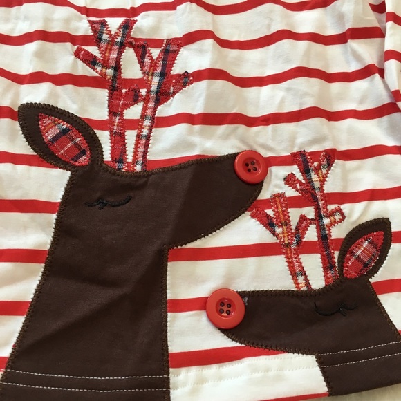 Reindeer Striped Christmas Holiday Dress - Picture 3 of 5